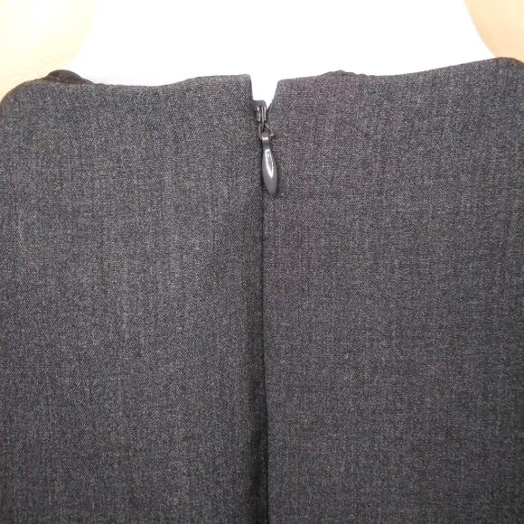 Vicky Tiel American Fashion & Couture Designer Charcoal Gray Sheath Dress - Picture 9 of 13